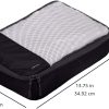 Organizador Para Maletas, Organizadores de Viaje, con Cremallera, Juego de 4 Bolsas, Mediano, Negro - Imagen 2