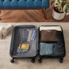 Organizador Para Maletas, Organizadores de Viaje, con Cremallera, Juego de 4 Bolsas, Mediano, Negro - Imagen 6